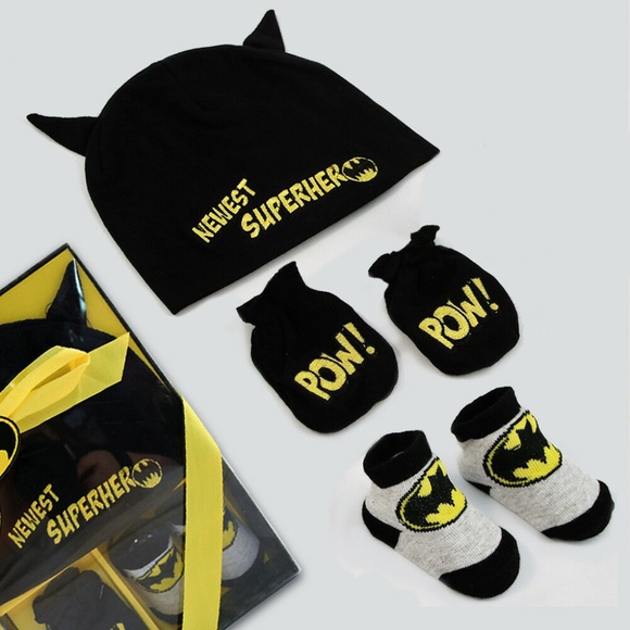 DC Comics Other - DC Comics Baby Boys Batman, Black, 0-3 Months